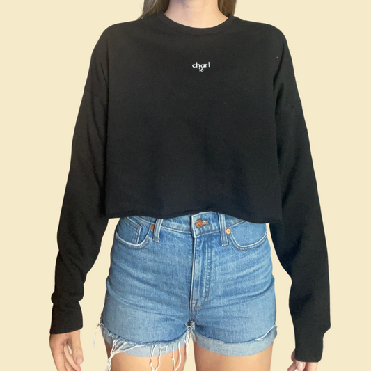 Charl Cut Off Crop Style Sweatshirt