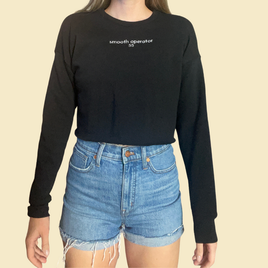 Smooth Operator Cut Off Crop Style Sweatshirt